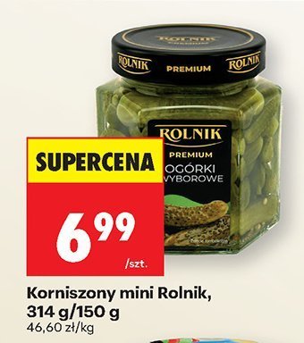 Ogórki korniszony mini Rolnik Premium promocja w Biedronka