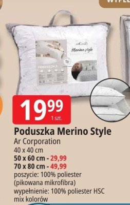 Poduszka Merino Style Ar Corporation promocja w Leclerc