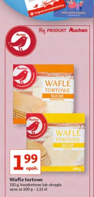 Wafle tortowe okrągłe Auchan promocja