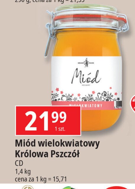 Miód wielokwiatowy Cd miody i kremy promocja w Leclerc