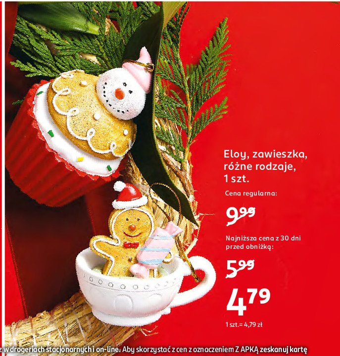 Zawieszka piernik w filiżance Eloy christmas promocja