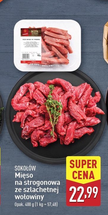 Mięso na strogonowa Sokołów uczta qulinarna promocja