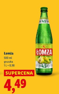 Piwo Łomża gruszka promocja w Lidl
