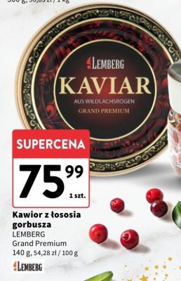 Kawior z łososia gorbusza LEMBERG Grand Premium promocja w Intermarche