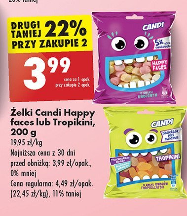 Żelki tropikalne Candi (biedronka) promocja