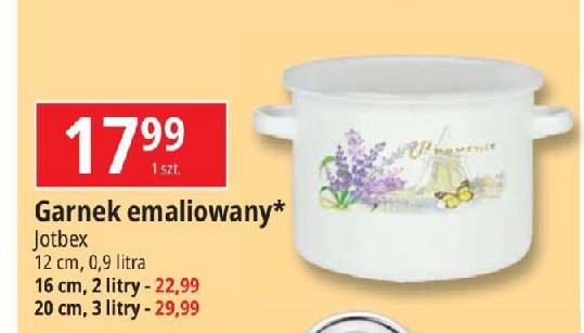 Garnek emaliowany 16 cm Jotbex promocja w Leclerc