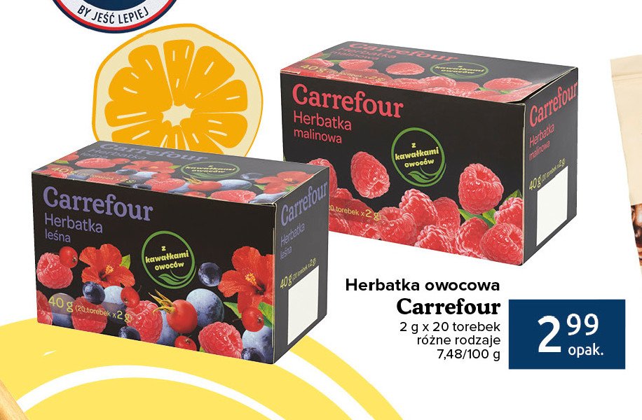 Herbata malinowa Carrefour promocja