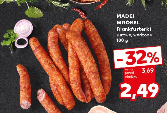 Frankfurterki wędzone Madej & wróbel promocja w Kaufland