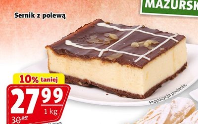 Sernik z polewą Cukiernia MAZURSKA promocja w Prim Market