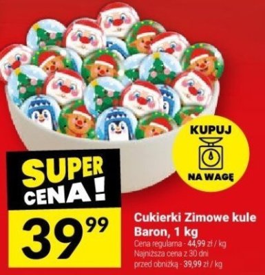 Cukierki Zimowe kule Baron, 1 kg promocja w Twój Market