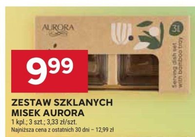 Zestaw szklanych misek AURORA 1 kpl., 3 szt.; 3,33 zł/szt. promocja w Stokrotka