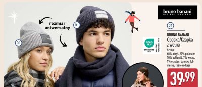 Czapka z wełną  promocja w Aldi