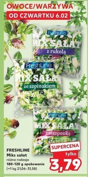 Mix sałat z rukolą Freshline promocja