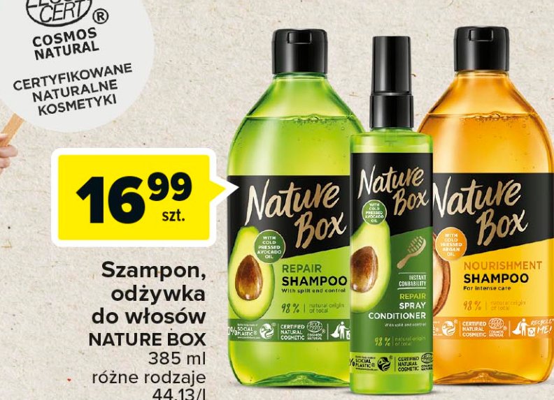 Spray do włosów awokado oil Nature box promocja