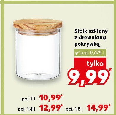 Słoik szklany z drewnianą pokrywką 675 ml promocja