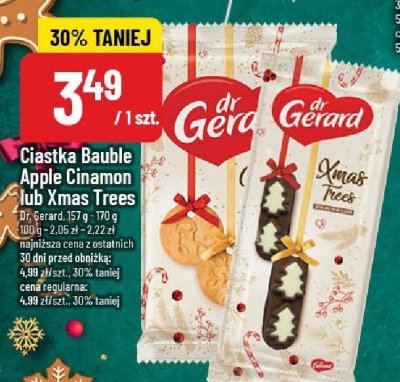 Ciastka Bauble Apple Cinamon lub Xmas Trees Dr Gerard promocja w POLOmarket
