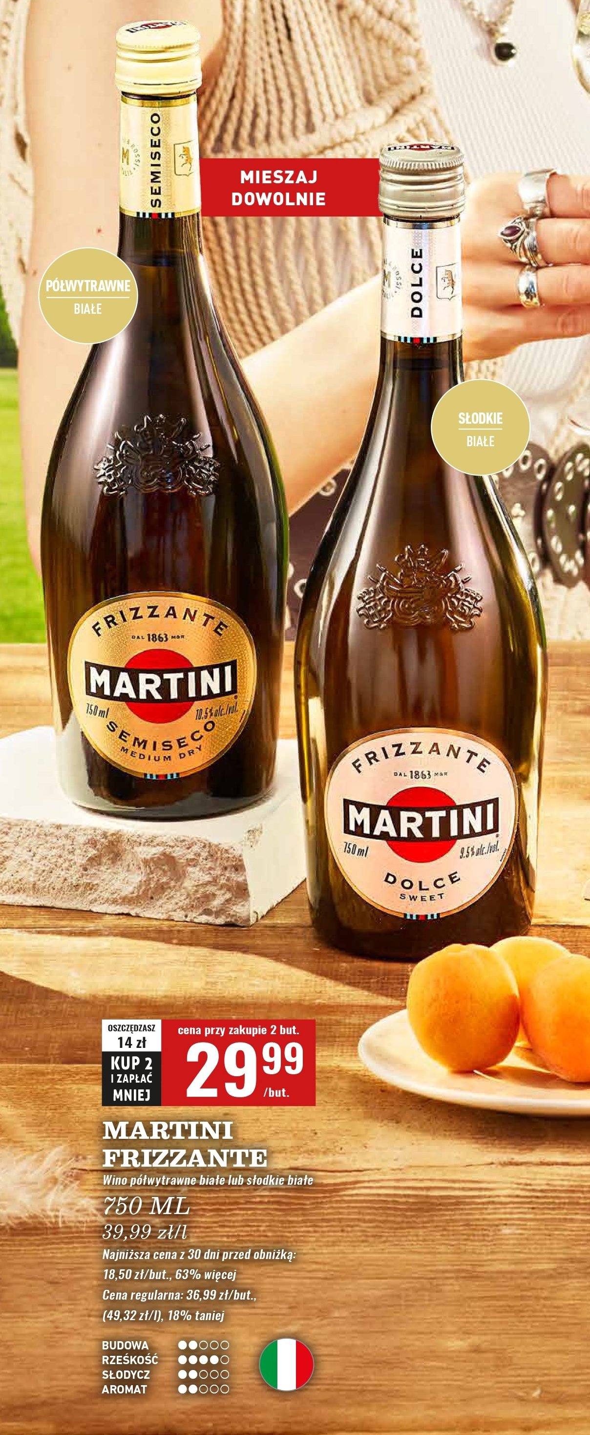 Wino MARTINI ASTI DOLCE promocja w Biedronka