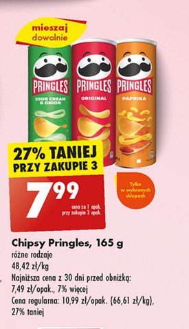 Chipsy papryka Pringles promocja w Biedronka