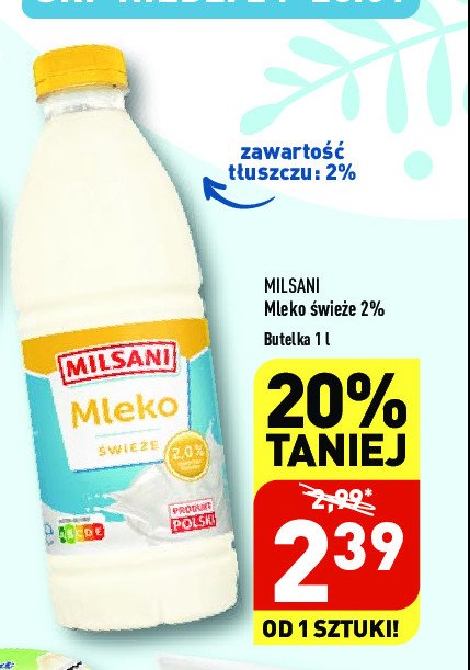 Mleko 2% Milsa promocja