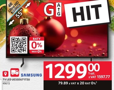 Telewizor LED Samsung UE55DU7172U promocja w Selgros