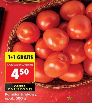 Pomidor śliwkowy opak. 500 g promocja w Biedronka