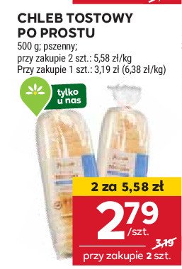 Chleb tostowy pszenny Po prostu promocja w Stokrotka