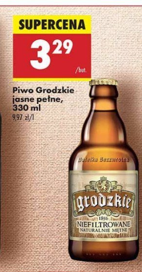 Piwo GRODZKIE NIEFILTROWANE promocja