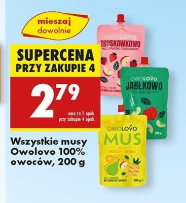 Mus jab艂kowo-truskawkowy Owolovo promocja