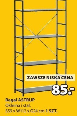 Regał ASTRUP S59 x W112 x G24 cm promocja w Jysk