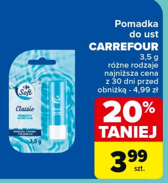 Pomadka ochronna classic Carrefour soft promocja