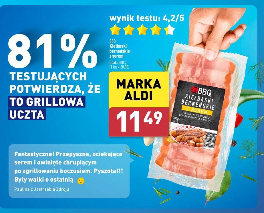 Kiełbaski berneńskie z serem BBQ (MIĘSO) promocja