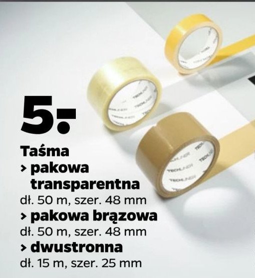 Taśma pakowa 48 mm x 50 m brązowa promocja