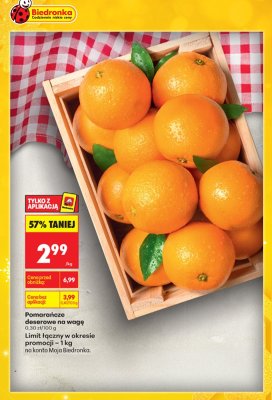 Pomarańcze deserowe na wagę promocja w Biedronka