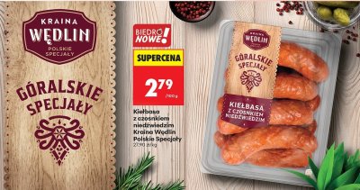 Kiełbasa z czosnkiem niedźwiedzim Polskie Specjały promocja w Biedronka