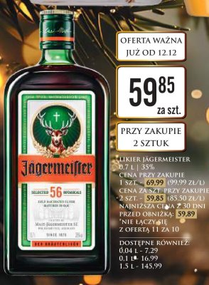 Likier 0,7 l promocja w Dino