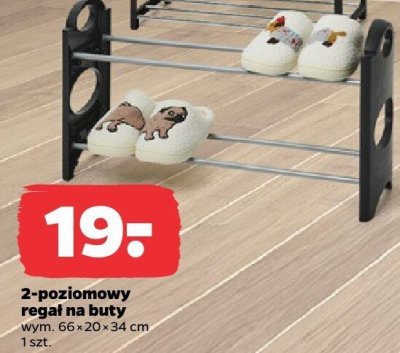 2-poziomowy regał na buty promocja w Netto