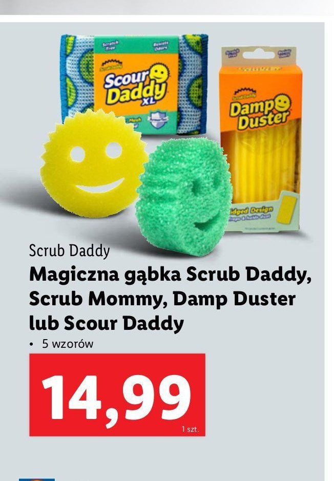 Gąbka do czyszczenia damp duster SCRUB DADDY promocja w Lidl