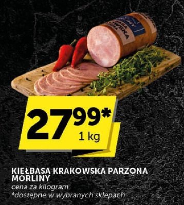 Kiełbasa Krakowska parzona Morliny promocja w Groszek