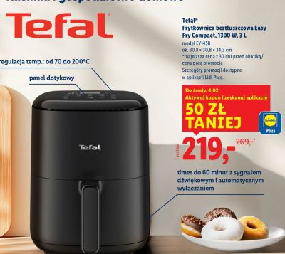 Frytkownica beztłuszczowa  Easy Fry Compact 1300 W, 3 L promocja w Lidl