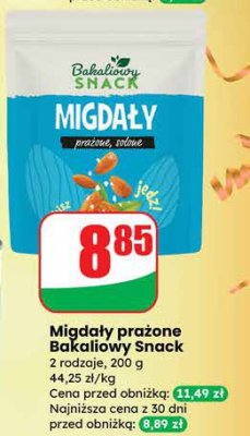 Migdały prażone Bakaliowy Snack promocja w Dino