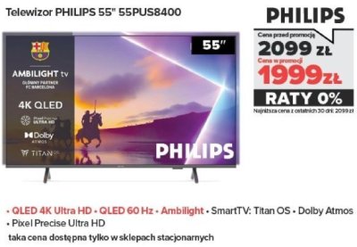 Telewizor 55" 55PUS8400 promocja w NEONET