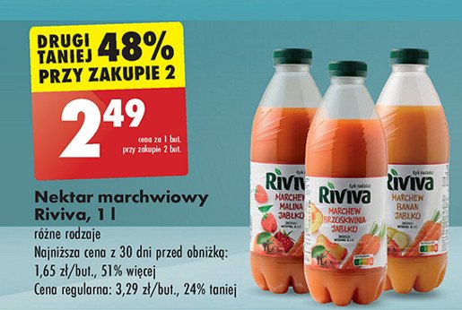 Sok marchew-brzoskwinia-jabłko Riviva promocja