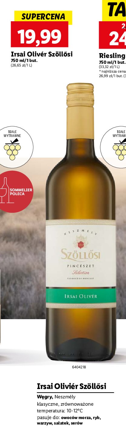 Wino SZOLLOSI SAUVIGNON BLANC promocja w Lidl