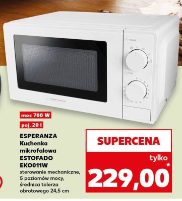 Kuchenka mikrofalowa ESTOFADO EKO011W ESPERANZA promocja w Kaufland