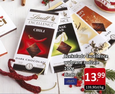Czekolada Excellence wybrane rodzaje Lindt 100g promocja w Market Point