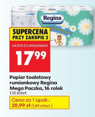 Papier toaletowy rumiankowy Mega Paczka, 16 rolek promocja w Biedronka