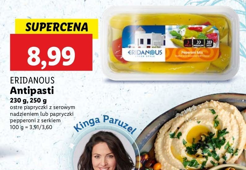 Antipasti pepperoni-mix Eridanous promocja w Lidl