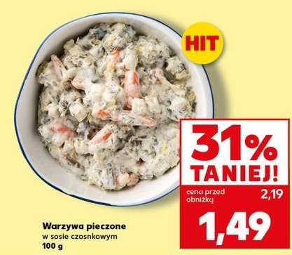Warzywa pieczone w sosie czosnkowym promocja