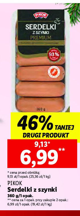Serdelki z szynki Pikok premium promocja