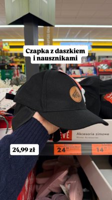 Czapka z daszkiem i nausznikami promocja w Biedronka
